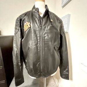 Harley owners group vintage leather man’s Moto jacket, size: 44